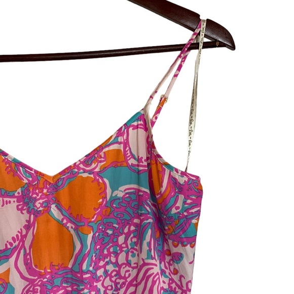 Lilly Pulitzer Deanna Romper Shorely Blue Feeling Tanked Removable Belt Small - Picture 8 of 14